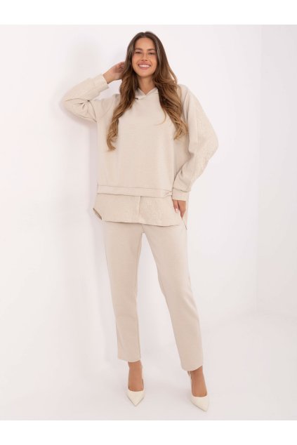 Dámske Komplet farba Svetlo-béžová kód IT-KMPL-9860.61 (Farba Svetlo-béžová, Veľkosť ONE SIZE)