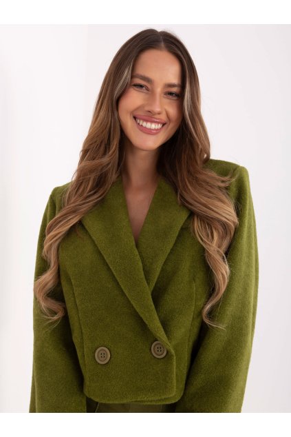 Dámska Bunda farba Olivová kód IT-KR-FL9730.23 (Farba Olivová, Veľkosť S/M)