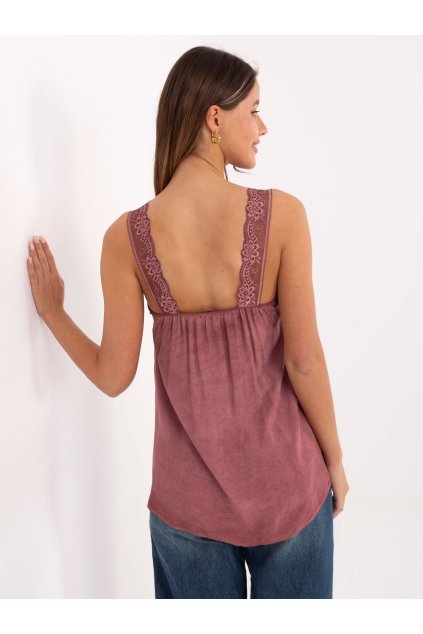 Dámsky Top farba tmavo-ružová kód MI-TP-7922.33 (Farba Tmavo-ružová, Veľkosť ONE SIZE)