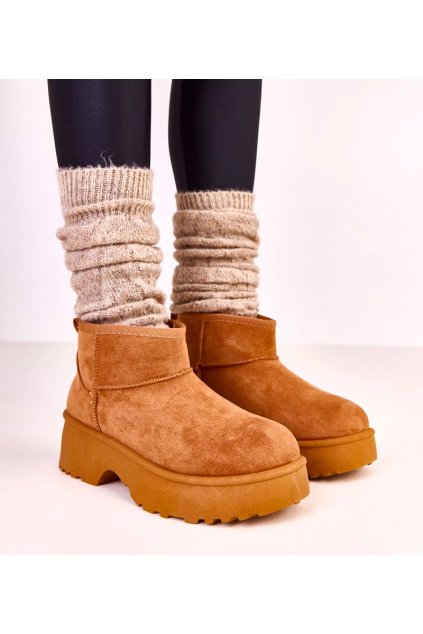 Hnedé nízke snehule z ekosemišu Joshua A-89 CAMEL 38 - GM (Veľkosť 38)