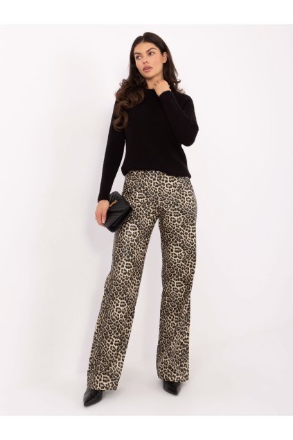 Dámske Nohavice farba Čierno-béžová kód LK-SP-509804.32 (Farba Čierno-béžová, Veľkosť 36)