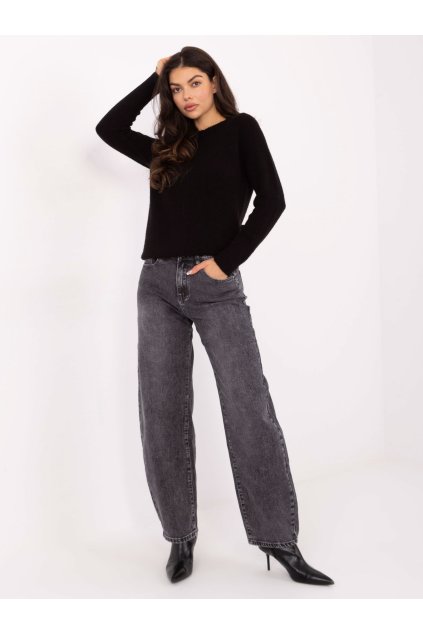 Dámsky sveter farba Čierna kód MO-SW-1015.78 (Farba Čierna, Veľkosť ONE SIZE)