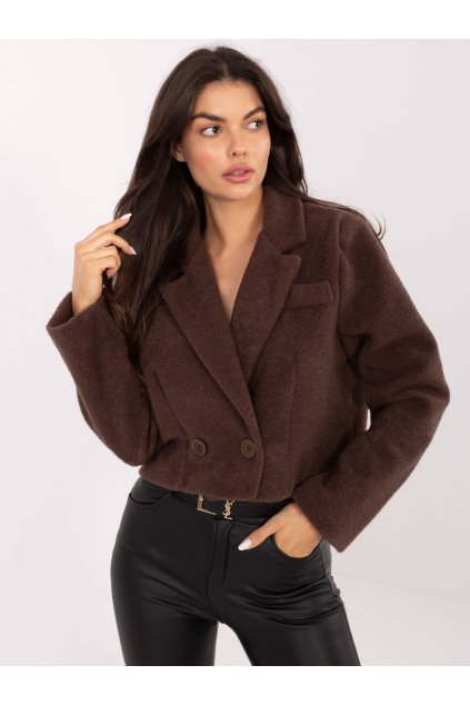 Dámska Bunda farba Hnedá kód IT-KR-FL9730.23 (Farba Hnedá, Veľkosť S/M)