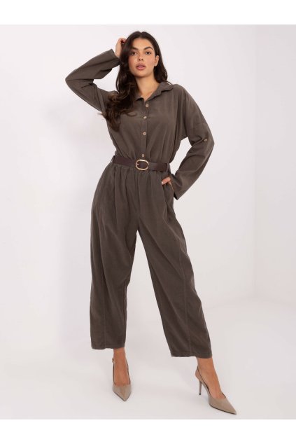 Dámske Košeľa farba Tmavá-khaki kód IT-KS-22390.81 (Farba Tmavá-khaki, Veľkosť ONE SIZE)