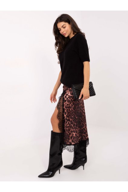 Dámska Lychobežníková sukňa hnedá camel kód 24-TemU-H/M-MI-SD-G9143.65 (Farba Hnedá camel, Veľkosť ONE SIZE)