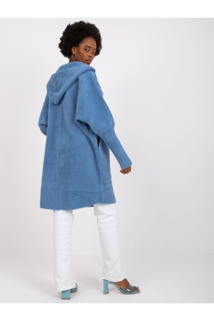 Dámsky kabát farba tmavo-modrá kód MBM-PL-1518.95P : na temu obdobie Jeseň / zima (Farba Tmavo-modrá, Veľkosť ONE SIZE)