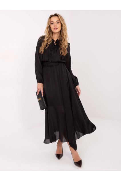 Dámske čierne šaty elegantné kód produktu MI-SK-27580.02 (Farba Čierna, Veľkosť ONE SIZE)