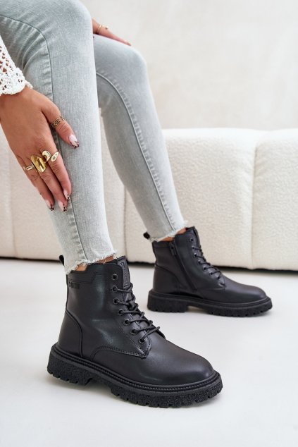 Zateplené botky členkové topánky Dámske oo274a126 čierne / (Veľkosť 36)