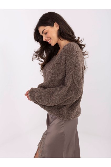 Dámsky sveter farba Hnedá kód IT-SW-72806.75 (Farba Hnedá, Veľkosť ONE SIZE)