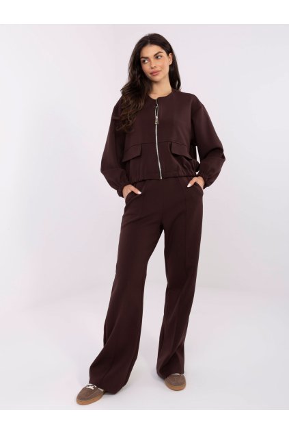 Dámske Nohavice farba Tmavo-hnedá kód MJ-SP-H3057.69 (Farba Tmavo-hnedá, Veľkosť ONE SIZE)