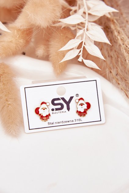 Náušnice mikuláši ze chirurgické oceli / KOL.40651 (Veľkosť Uni)