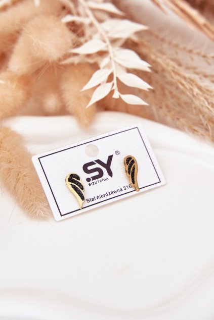 Dámske náušnice zlaté krásná křídla fly away / KOL.40653 (Veľkosť Uni)