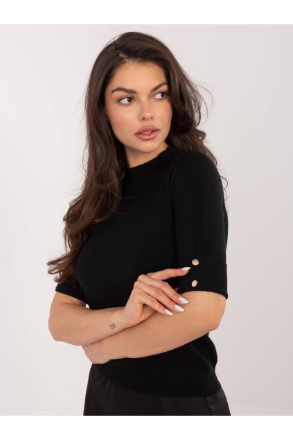 Dámsky sveter farba Čierna kód PM-SW-R2316.29 (Farba Čierna, Veľkosť S/M)