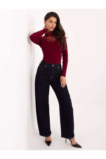 Dámsky sveter farba Bordová kód PM-SW-YIS1078.81 (Farba Bordová, Veľkosť ONE SIZE)