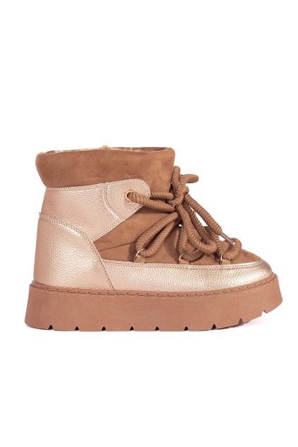 Hnedé dámske snehule na platforme Shelvt kod CCC -1- 6483C (Veľkosť 36)