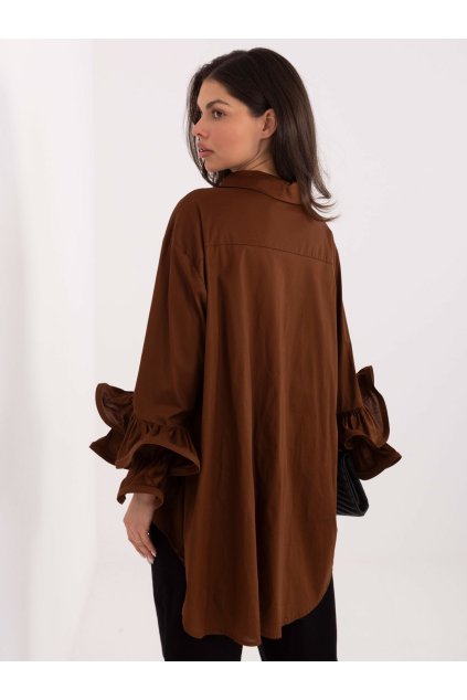 Dámske Košeľa farba Hnedá kód IT-KS-8381.56 (Farba Hnedá, Veľkosť ONE SIZE)