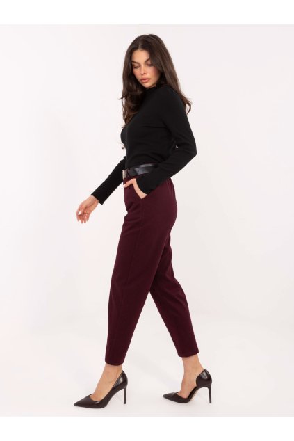 Dámske Nohavice farba Bordová kód IT-SP-FL9767.81 (Farba Bordová, Veľkosť M)