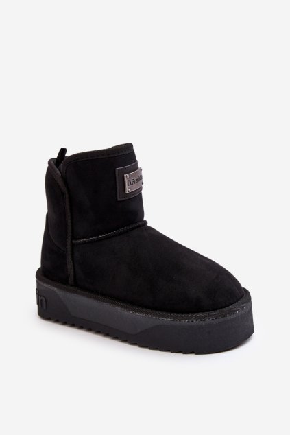 Vegan vodeodolné snežnice na platforme dfranklin dfsh371004 čierne / DFSH371004 BLACK (Veľkosť 38)