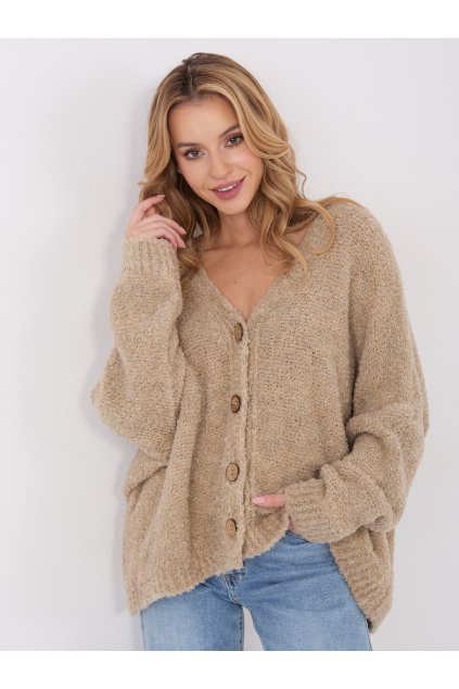 Dámsky sveter farba Béžová kód CH-SW-72981.05P (Farba Béžová, Veľkosť ONE SIZE)