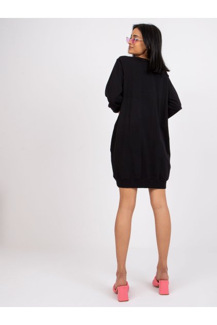 Dámske čierne šaty basic kód produktu RV-SK-6839.95 (Farba Čierna, Veľkosť S/M)