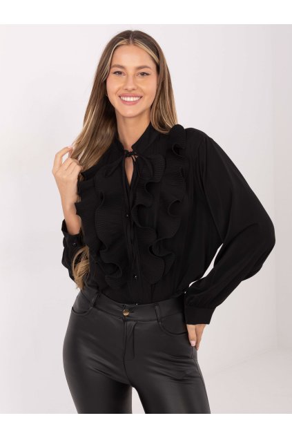 Dámske Košeľa farba Čierna kód IT-KS-29033.87 (Farba Čierna, Veľkosť ONE SIZE)