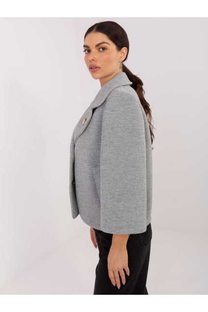 Dámska Bunda farba Sivá kód IT-KR-FL8159.24 (Farba Sivá, Veľkosť ONE SIZE)