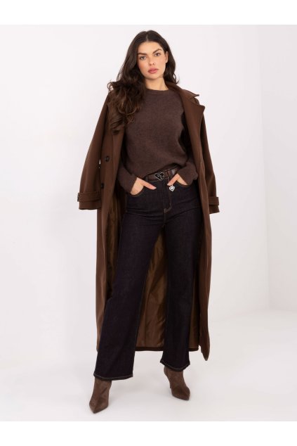 Dámsky sveter farba Hnedá kód MO-SW-1015.78 (Farba Hnedá, Veľkosť ONE SIZE)