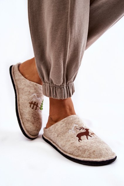 Domáca papuče big star kk276016 béžové / KK276016 BEŻ (Veľkosť 36)