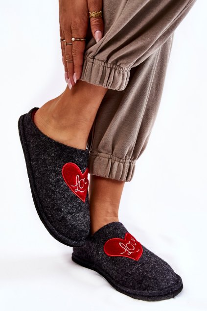 Domáca papuče big star kk276019 čierne a červené / KK276019 CZARNY/CZERW. (Veľkosť 36)