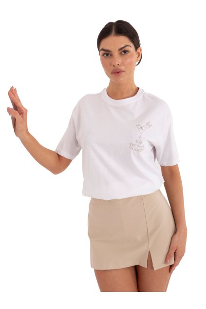 Dámske s podtlačou biela D12022M02842A (Farba Biela, Veľkosť XL)