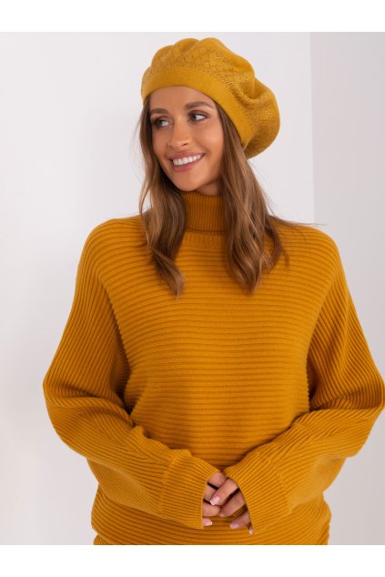 Dámske Čiapka farba Tmavo-žltá kód AT-CZ-231605.21P (Farba Tmavo-žltá, Veľkosť ONE SIZE)