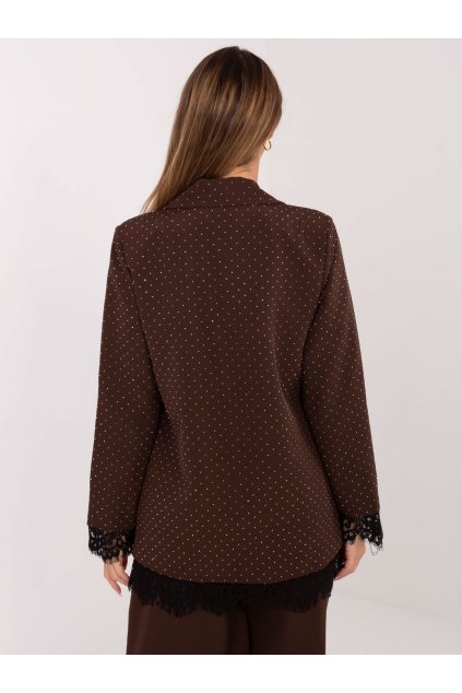 Dámske sako farba Hnedá kód IT-MA-FL9916-1.07P (Farba Hnedá, Veľkosť ONE SIZE)