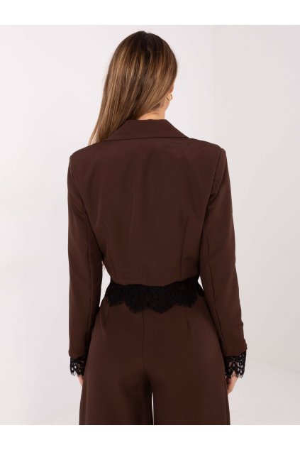 Dámske sako farba Hnedá kód IT-MA-FL9972.72 (Farba Hnedá, Veľkosť ONE SIZE)