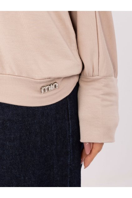Dámska blúzka over size béžová RV-BZ-A-164.82 (Farba Béžová, Veľkosť ONE SIZE)