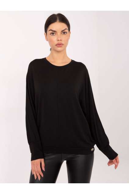 Dámska blúzka over size čierna RV-BZ-A-164.82 (Farba Čierna, Veľkosť ONE SIZE)