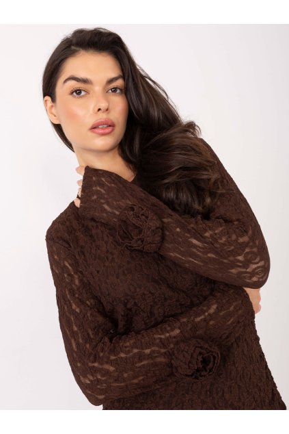 Dámske tmavo-hnede koktajlowa / elegancka kód produktu 15- TemU - 1-IT-SK-9913.30 (Farba Tmavo-hnedá, Veľkosť ONE SIZE)