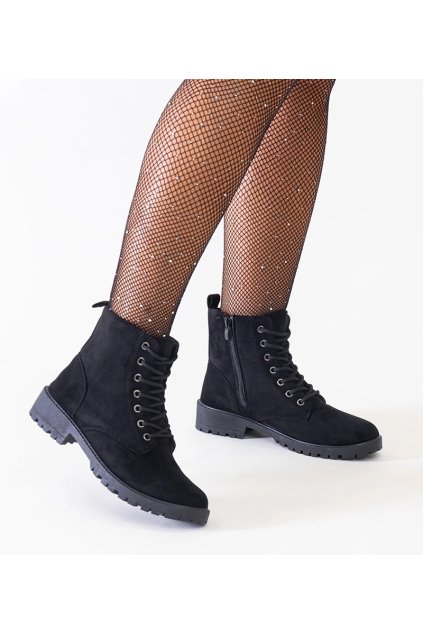 Dámske topánky tenisky čierne kód T1536 - GM T1536 BLACK MICROFIBER 38 - GM (Veľkosť 38)