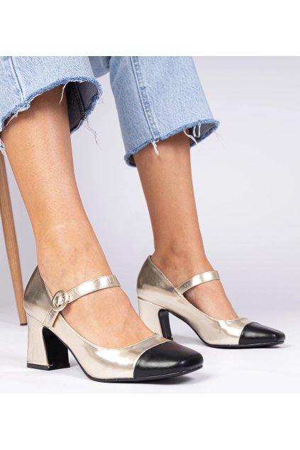 Dámske topánky lodičky Zlatá kód H8-555 - GM H8-555 GOLD 38 - GM (Veľkosť 36)