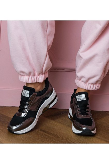 Dámske topánky tenisky čierne kód XY0-1682 - GM XY0-1682 BLACK 38 - GM (Veľkosť 39)