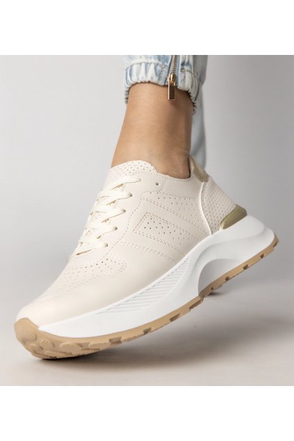 Dámske topánky tenisky hnedé kód L993 - GM L993 Béžové 38 - GM (Veľkosť 38)