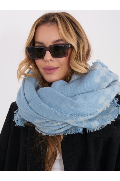 Dámsky šál farba svetlo-modrá Fact - naj AT-SZ-16501.03 (Farba Svetlo-modrá, Veľkosť ONE SIZE)