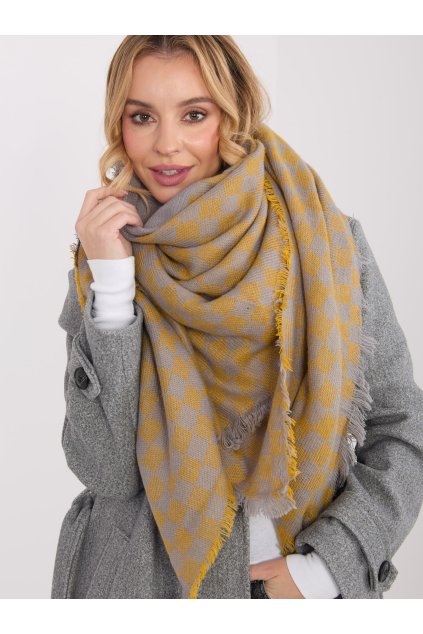 Dámsky šál farba žltá Fact - naj AT-SZ-16501.03 (Farba Žltá, Veľkosť ONE SIZE)