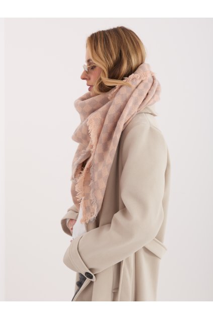 Dámsky šál farba broskyňová Fact - naj AT-SZ-16501.06 (Farba Broskyňová, Veľkosť ONE SIZE)