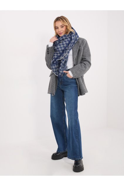 Dámsky šál farba granatovo-modrá Fact - naj AT-SZ-16501.06 (Farba Granatovo-modrá, Veľkosť ONE SIZE)