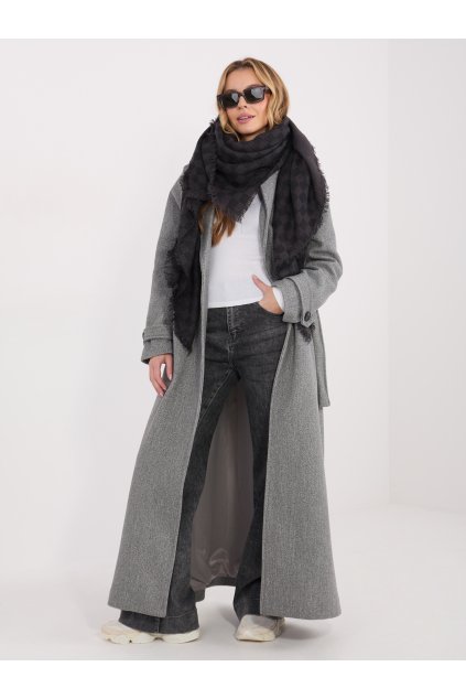 Dámsky šál farba tmavo-sivá Fact - naj AT-SZ-16501.61 (Farba Tmavo-sivá, Veľkosť ONE SIZE)