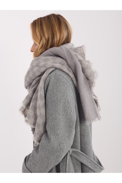 Dámsky šál farba sivá Fact - naj AT-SZ-16501.61 (Farba Sivá, Veľkosť ONE SIZE)