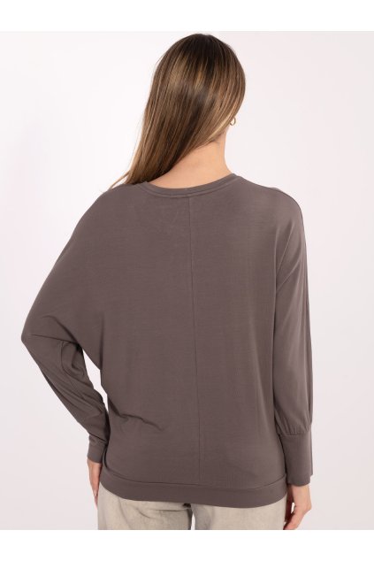 Dámska blúzka over size sivo-béžová RV-BZ-A-164.82 (Farba Sivo-béžová, Veľkosť ONE SIZE)