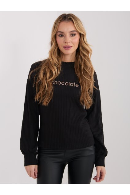 Dámska blúzka s dlhým rukávom čierna RV-BZ-A1051.96 (Farba Čierna, Veľkosť S/M)