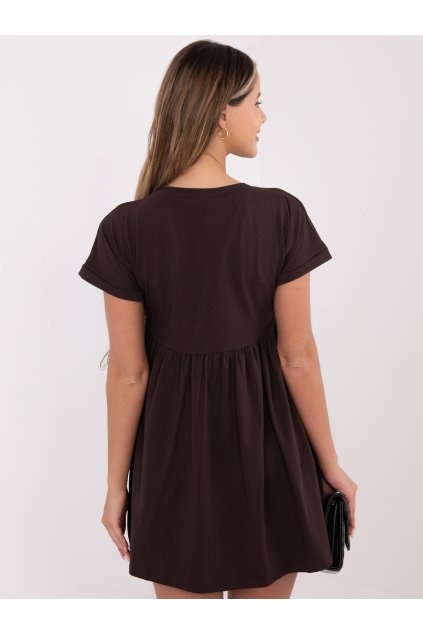 Dámske tmavo-hnede basic kód produktu 15- TemU - 1-RV-SK-5672.03P (Farba Tmavo-hnedá, Veľkosť S)