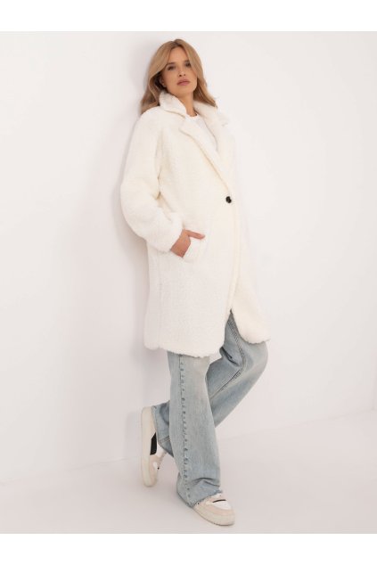 Dámsky kabát farba okrová kód DHJ-PL-19991.93P : na temu obdobie Jeseň / zima (Farba Okrová, Veľkosť ONE SIZE)